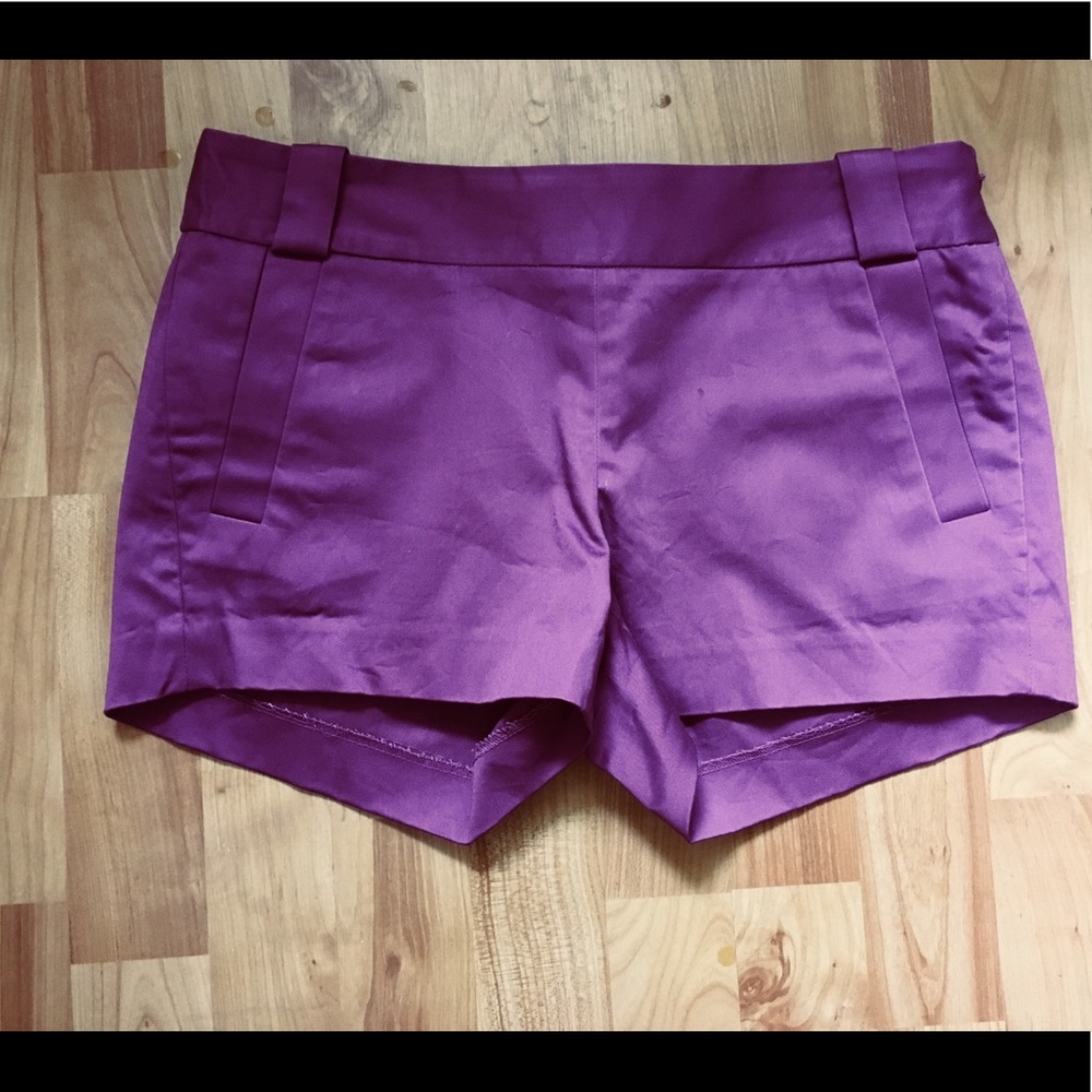 J. Crew plum cotton stretch shorts 2